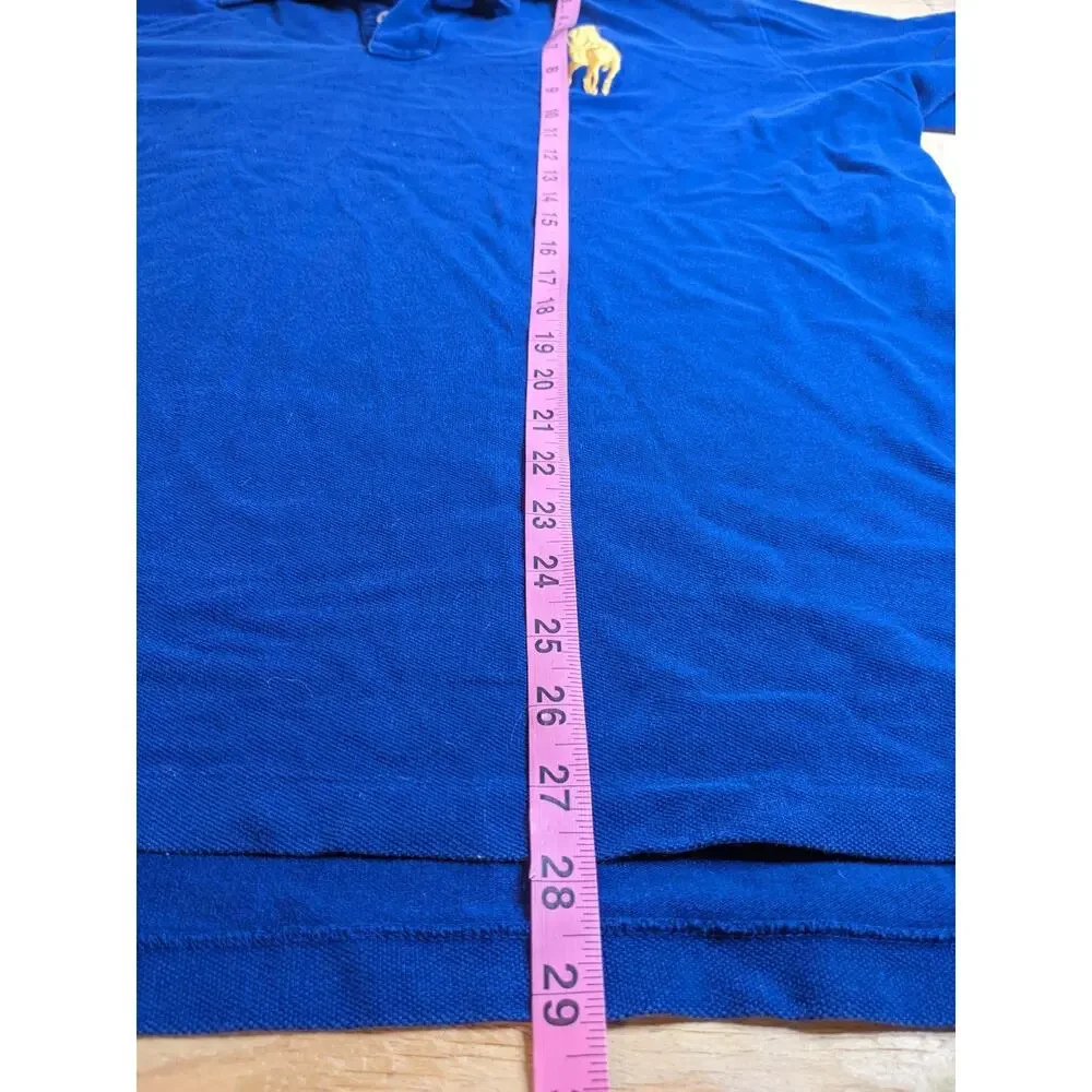 Polo Ralph Lauren Big Pony Size XXL 2XL Vintage Blue Gold Pony Polo Shirt